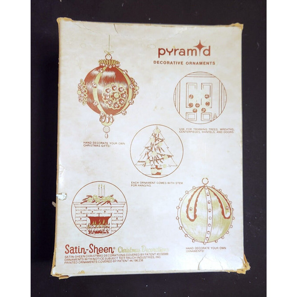 Vintage Pyramid Satin Nursery Rhymes Ornaments Set of 4 - Picture 9 of 9